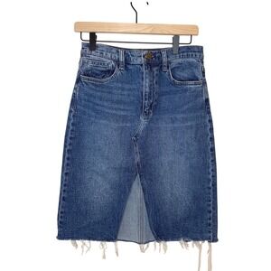 Women's Joe's Jeans High Rise Marigold BlueDenim Pencil Skirt Knee Length SZ 27